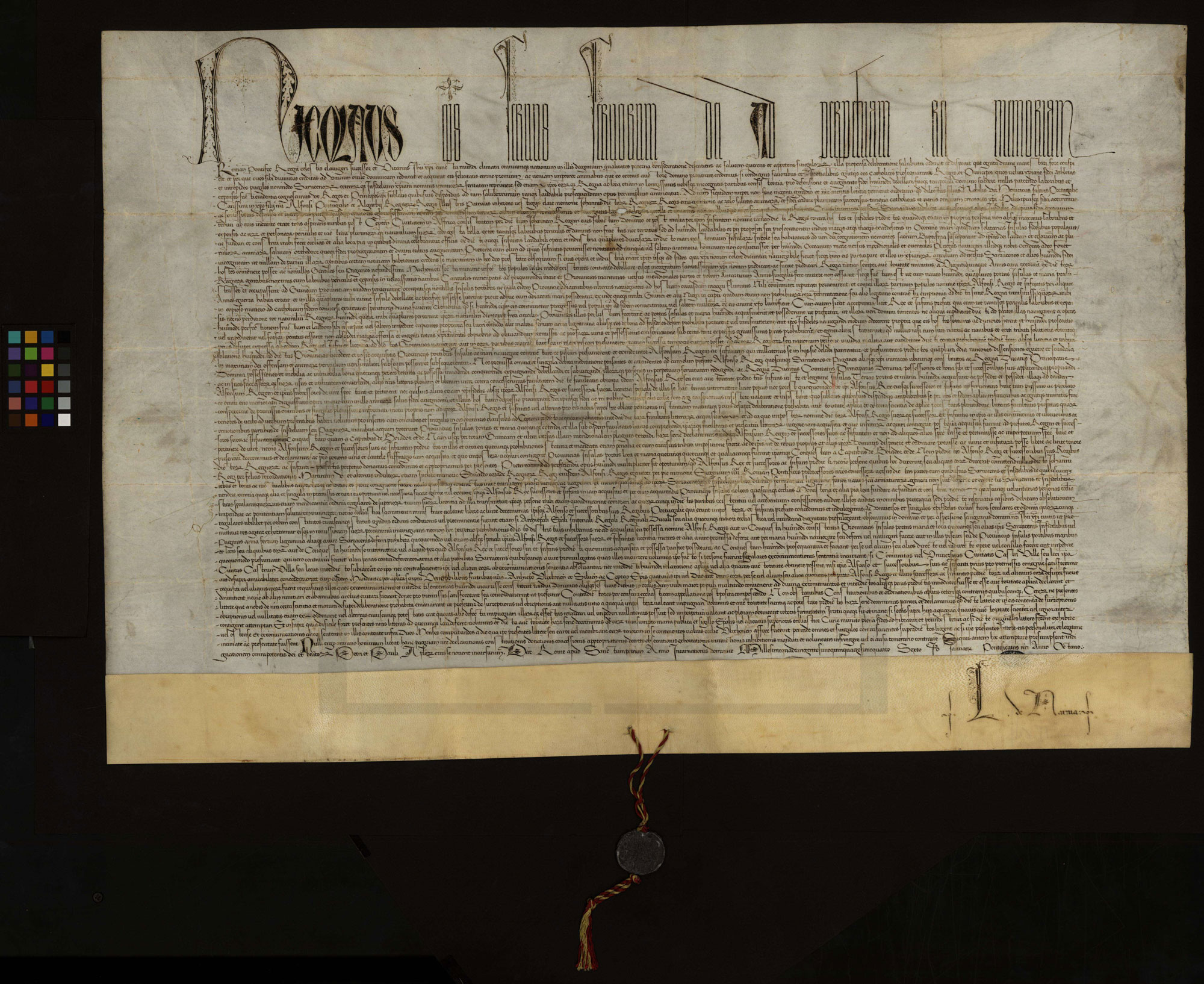 Bulle papale Romanus Pontifex du Pape Nicolas V - page 1